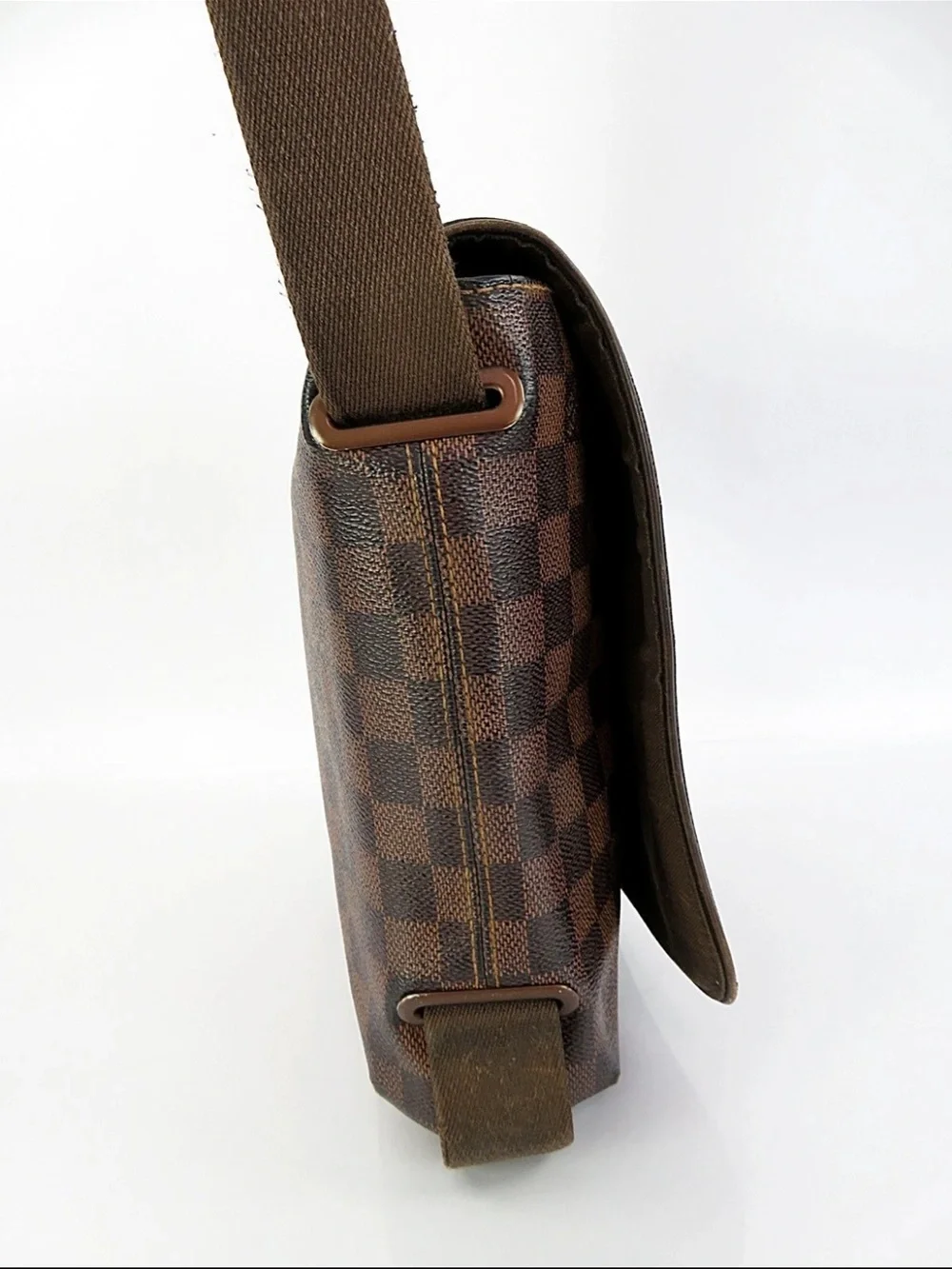 Brown Checkered Crossbody Bag - Designer Style